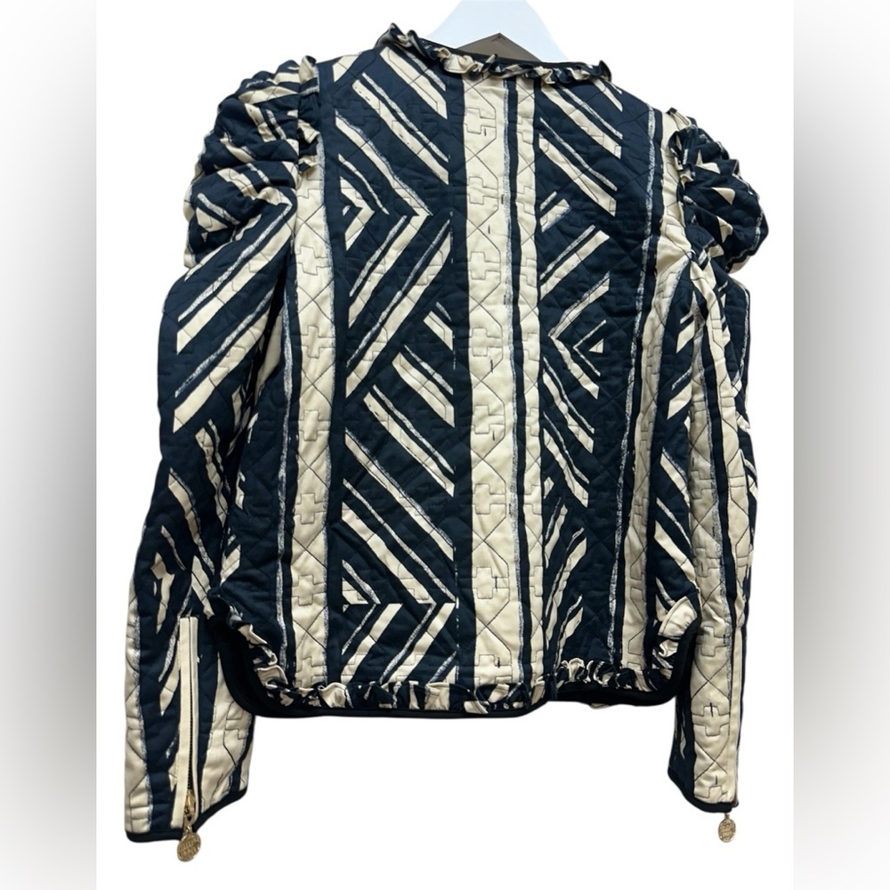 Emily McCarthy Ava Reversible Jacket Plaid Noir Navy/Black/Cream Sz XS Women’s - Picture 6 of 14